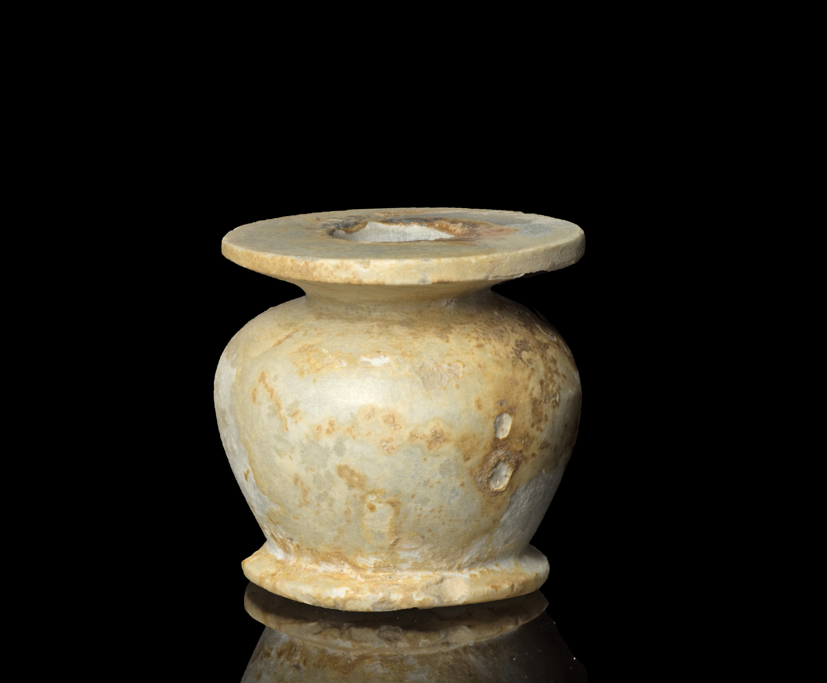 Egyptian Anhydrite Middle Kingdom Kohl Jar
